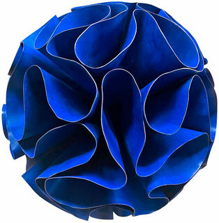 Sculpture "Seed - Deep Blue" (2019) (Original / Unique Piece), pigmented copper