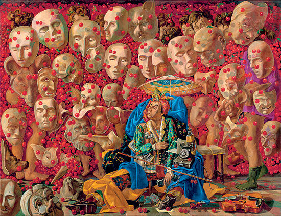 Picture "The New Cherries" (2008), on stretcher frame by Kaikaoss