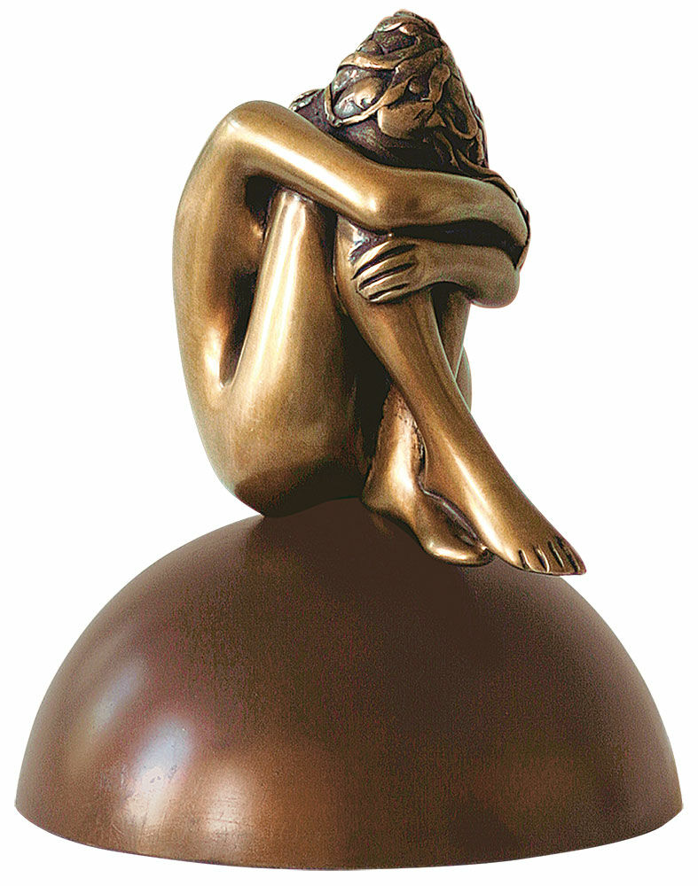 Sculpture "La Felicità", bronze on pedestal by Bruno Bruni