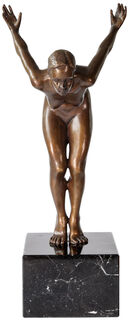 Skulptur "Jump", bronze af Alfredo Llorens García