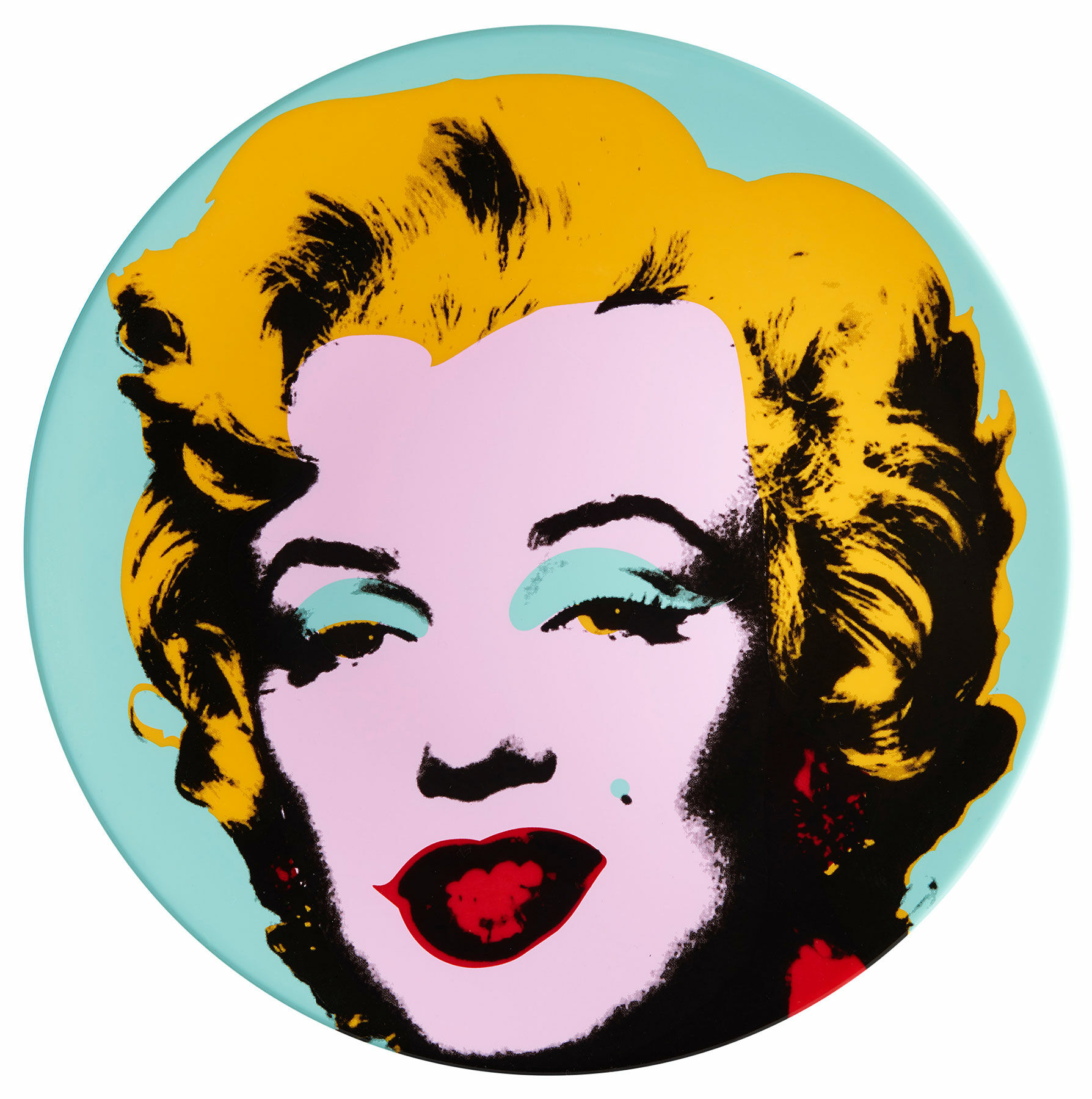 Assiette en porcelaine "Marilyn" (bleue) von Andy Warhol