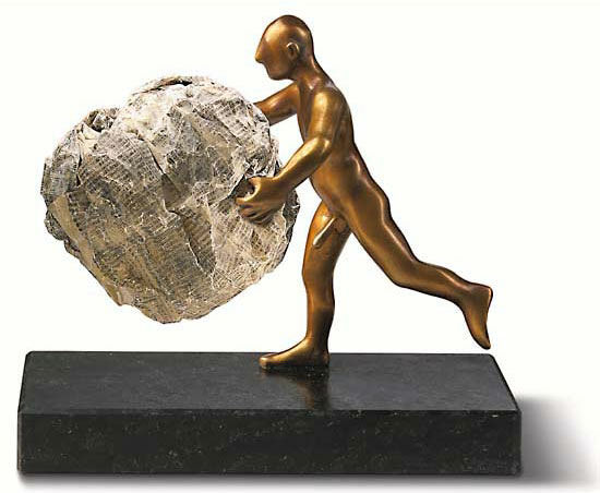 sculpture "Messenger", bronze version by Julius Thomas Tamar