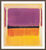 Bild "Untitled (Violet, Black, Orange, Yellow on White and Red)" (1949), gerahmt