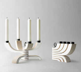 4-arm candle holder "Nordic Light" (flexible, without candles), white version by Design House Stockholm