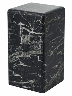 Decorative column "Marble black" in marble look (small version, height 61 cm)