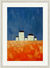 Bild "Landschaft mit fünf Häusern" (1928/29), gerahmt