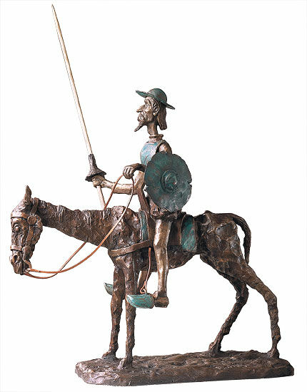 Sculpture "Don Quixote, the Knight of the Woeful Countenance", bronze by RobiN