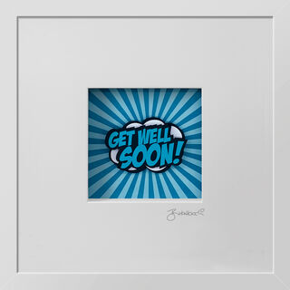 3D-Bild "Get well soon", gerahmt