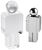 2-piece bookend "Jonas and Jan", stainless steel/crystal glass
