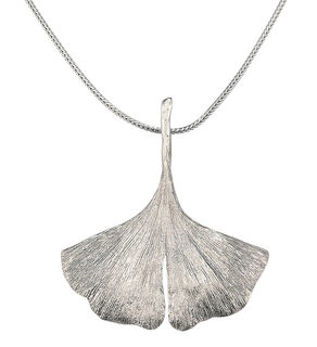 Ginkgo halsketting in 925 sterling zilver