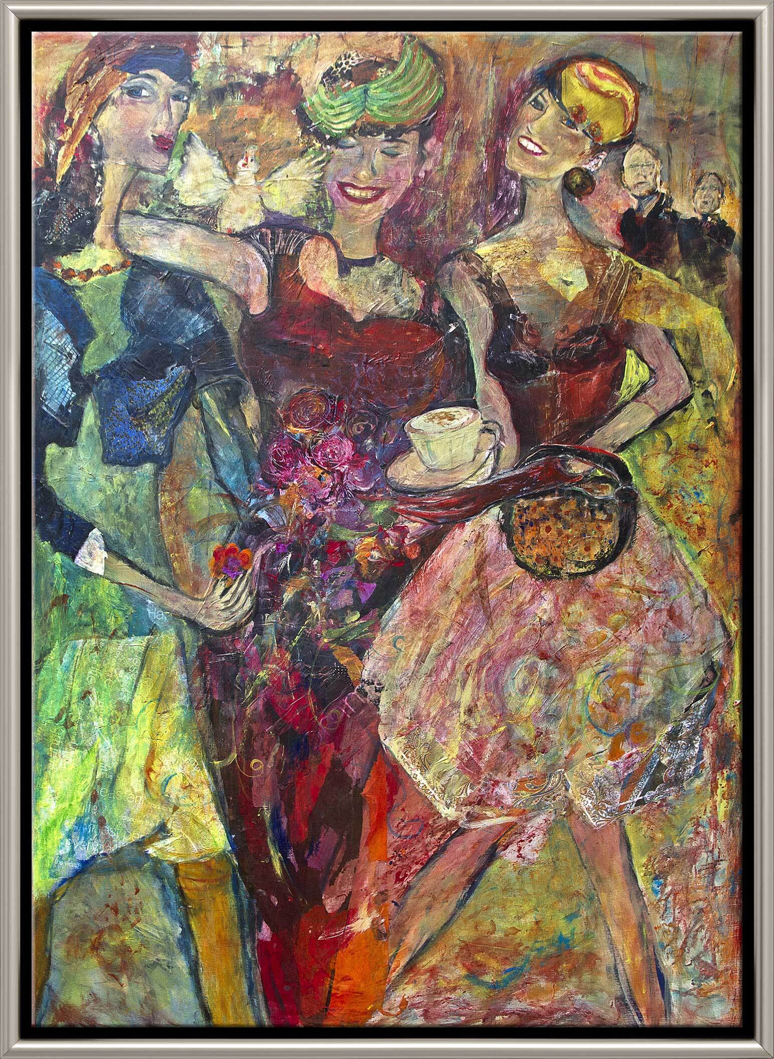 Bild "Lebenslust", gerahmt von Hanne Ness