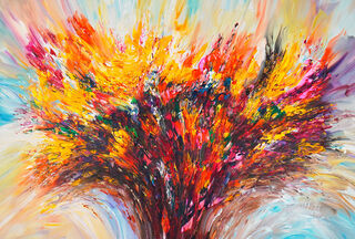 Picture "Bouquet of Colors" (2026) (Original / Unique piece), on stretcher frame by Peter Nottrott