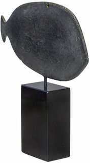 Skulptur "Ägyptische Palette in Form eines Fisches", Bronze