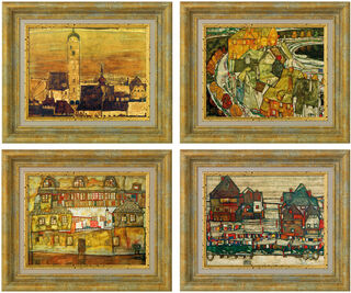 Set of 4 pictures by Egon Schiele