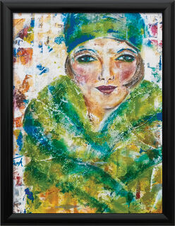 Picture "The 30s - Lady in Green", framed by Sabine Türk
