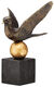 Sculpture "Colombe de la paix", bronze de Kurt Arentz