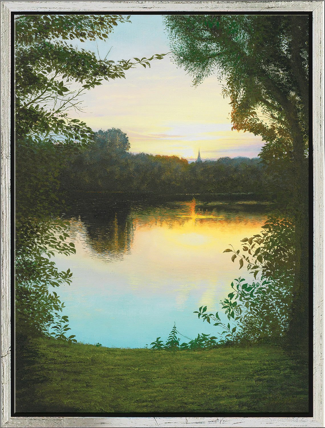 Beeld "Avond aan het Lago Laprello", ingelijst von Leo Windeln