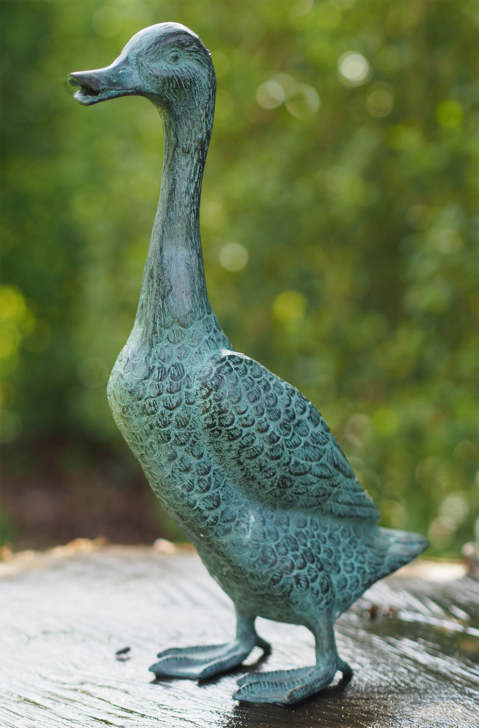 Garden sculpture "Indian Runner Duck", bronze