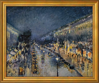 Picture "Boulevard Montmartre by Night" (1897), framed