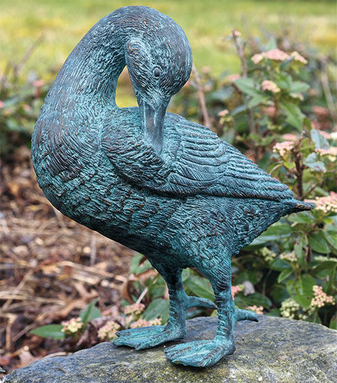 Tuinbeeld "Eend", brons