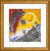 Quadro "Coppia nel cielo giallo" (1949), versione con cornice dorata