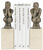 Sculpture pair / bookends "Boy and Girl", cast stone look