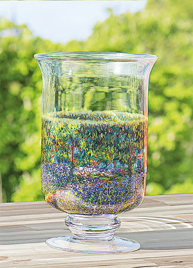 Photophore / vase "Jardin d'Iris", verre von Claude Monet