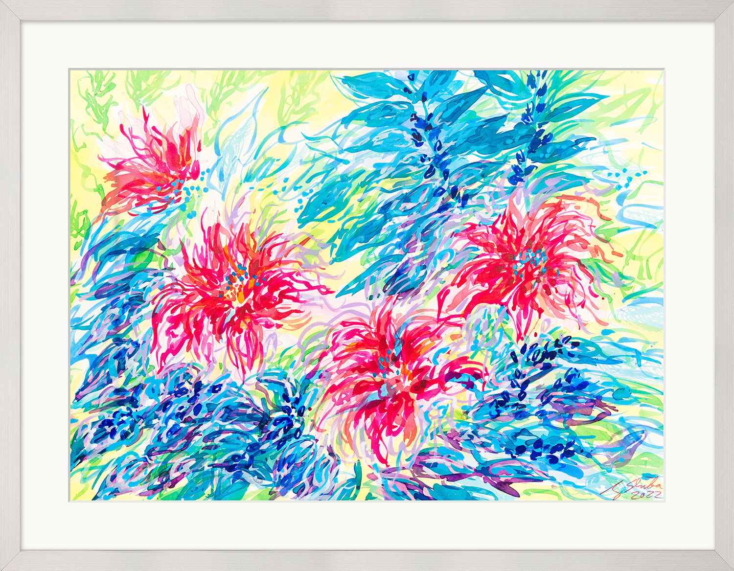 Bild "Lilies" (2022) (Original / Unikt verk), inramad av Ansgar Skiba