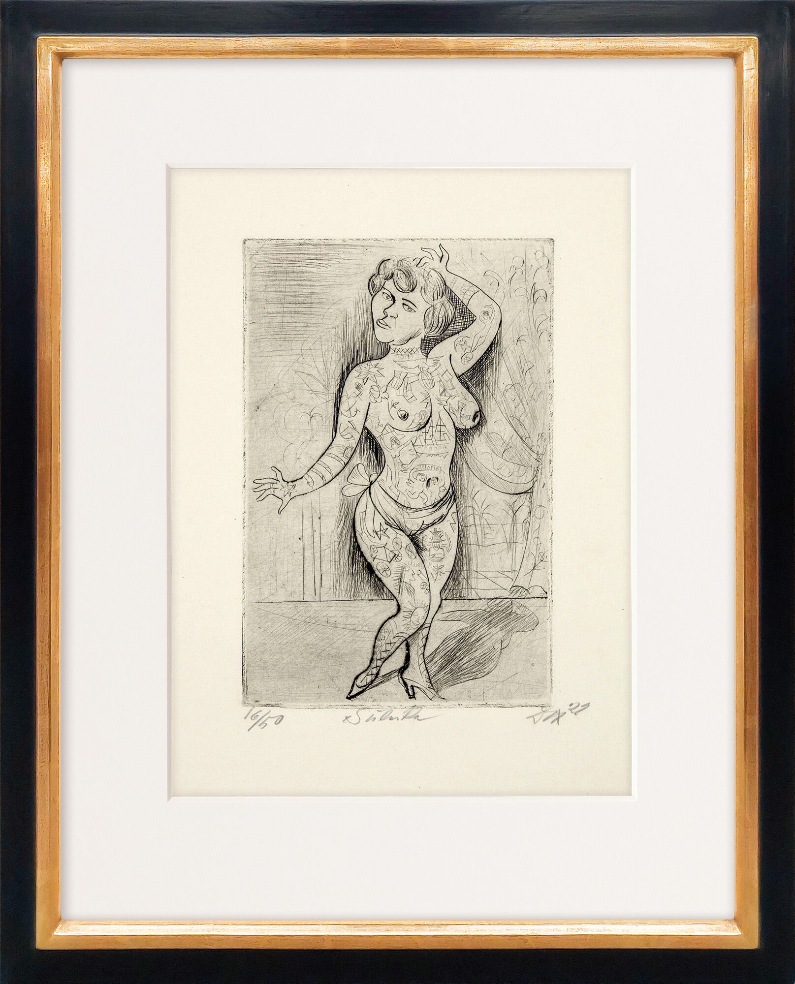 Picture "Maud Arizona (Suleika, the Tattooed Wonder)" (1922) by Otto Dix