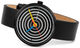 Wristwatch "Space Loops black" Bauhaus style - for gentlemen