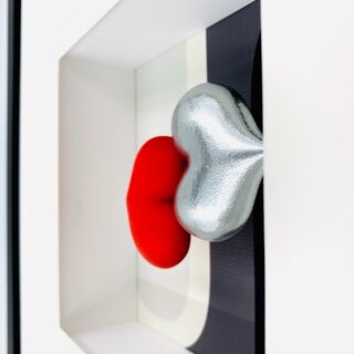 3D-schilderij "YES: THE WEDDING KISS", ingelijst van Ralf Birkelbach