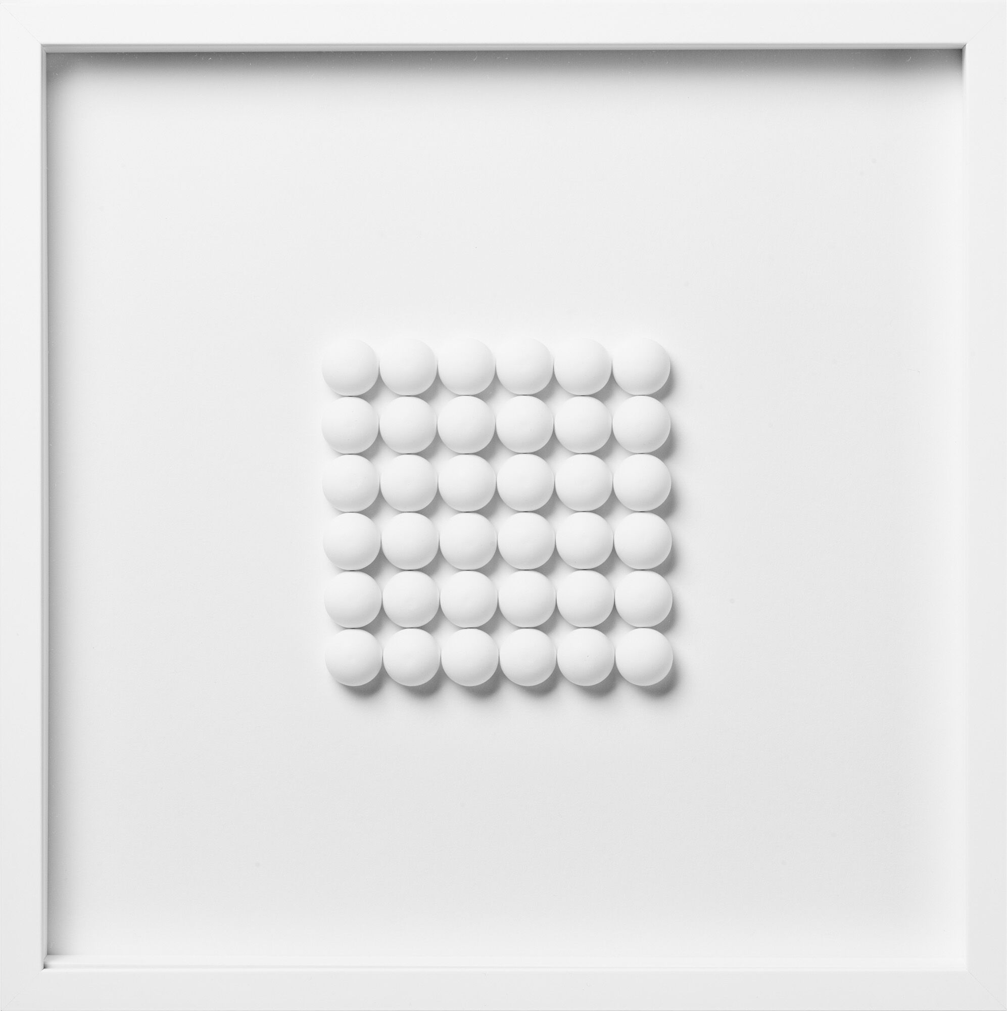 Tableau "Rhapsodie en blanc (petite version, 6 x 6)" (2023) (Pièce unique) von Mandy Wiesener
