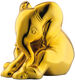 Scultura "Piccolo elefante", versione fusa, oro metallico di Jagna Weber