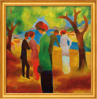 Picture "Girl in Green Jacket" (1913), framed by August Macke