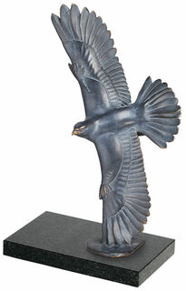 Skulptur "Falke", Bronze von Kristin Kolb