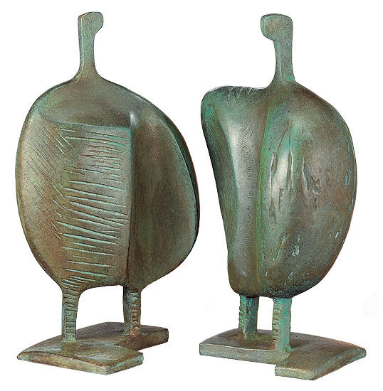 Skulpturengruppe "La Familia", Version in Bronze von Itzik Benshalom