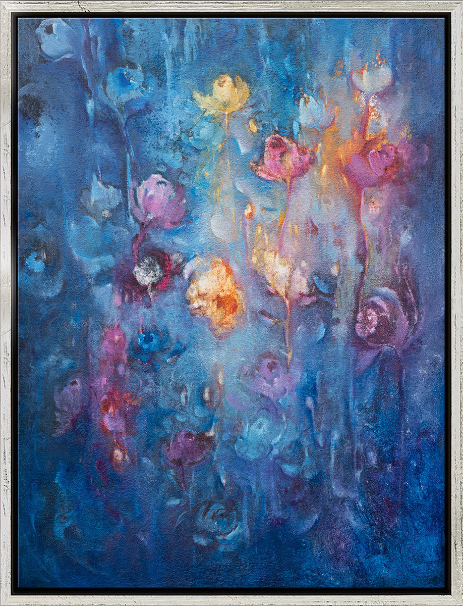 Tableau "Blue Motion" (2023) (Original / Pièce unique), encadré de Susann Ohlendorf