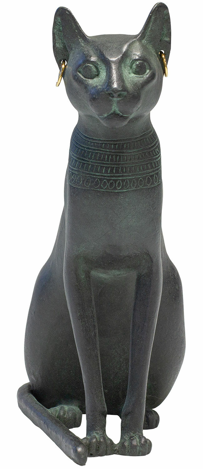 Sculptuur "Bastet met oorbellen", brons
