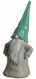 Garden sculpture "Gnome with Green Cap" (height 28 cm)