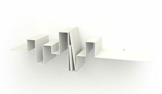 Wall shelf "Storylines", white version by Frederik Roijé Design