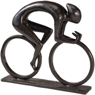Sculpture "Cycliste de course", bronze