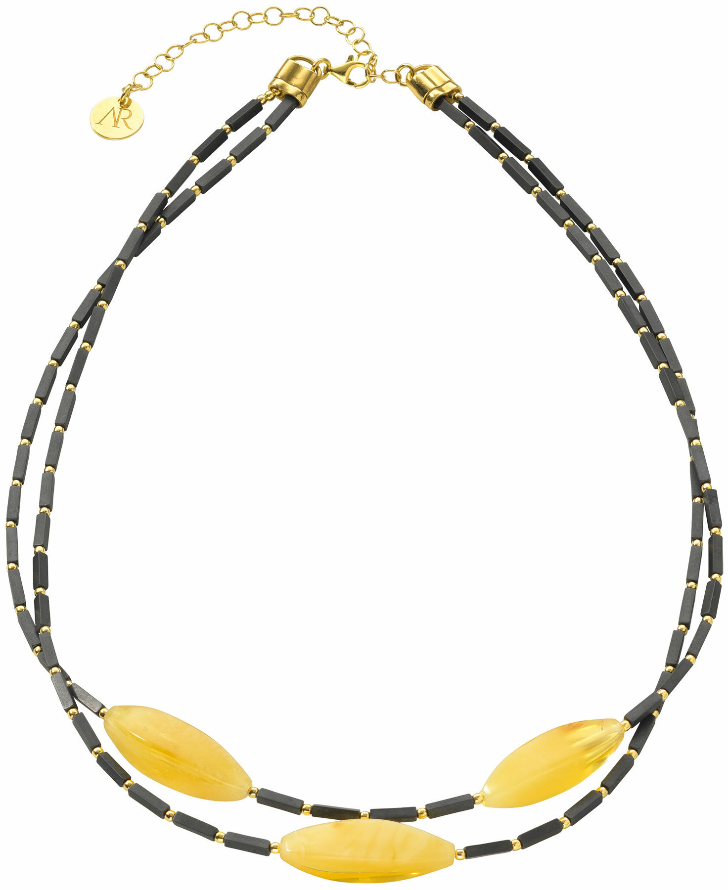 Amber necklace "Elektra"