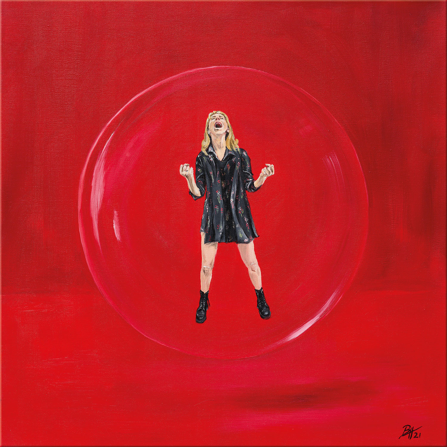 Bild "In the Bubble" (2021), ungerahmt von Birgit Horn