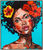 Picture "Caribbean Queen" (2024) (Original / Unique piece), framed