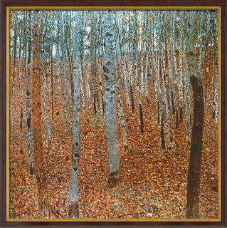 Picture "Beech Forest I" (1902), framed by Gustav Klimt