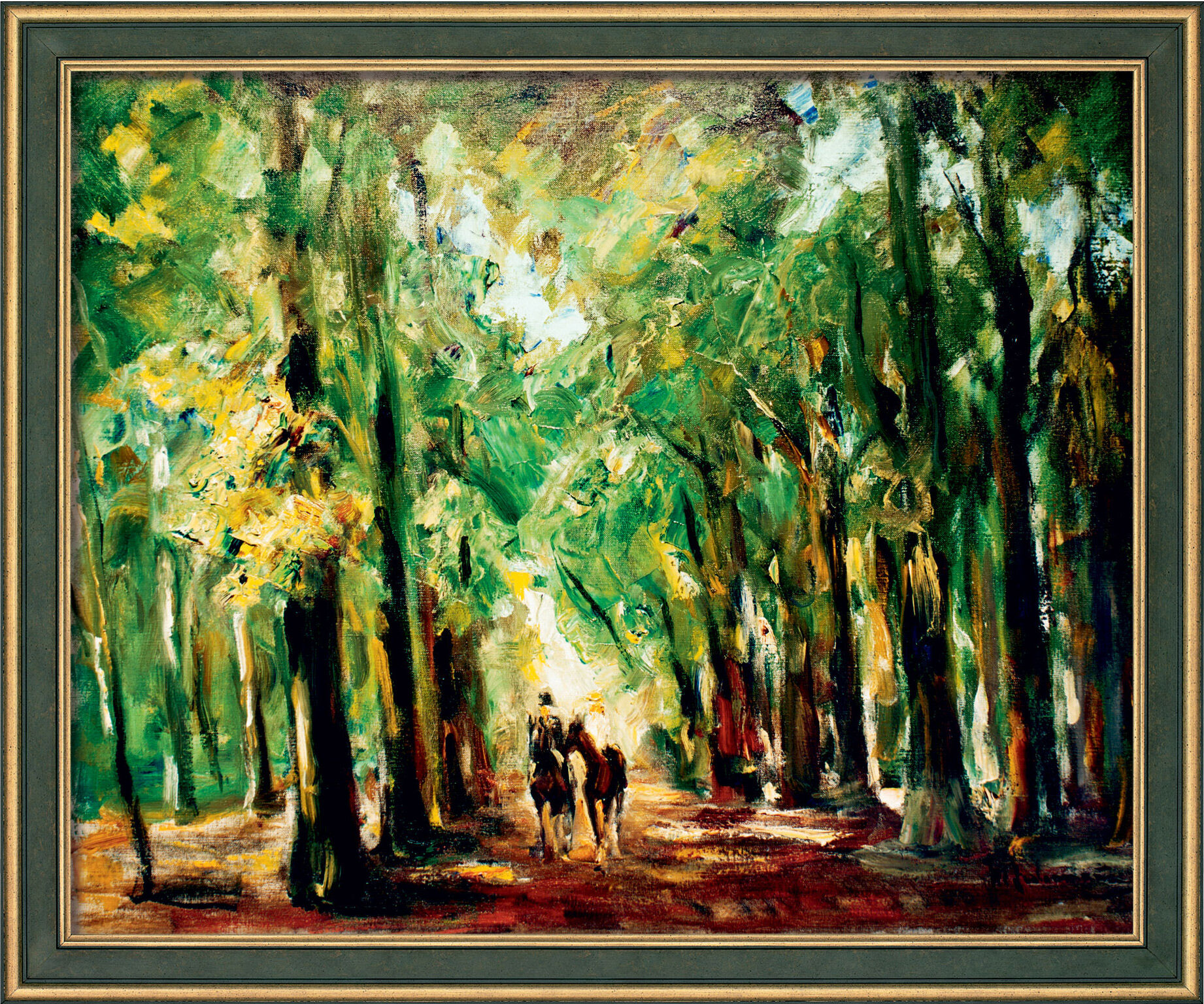Beeld "Ruiter in de Tiergarten" (1920), ingelijst von Max Liebermann