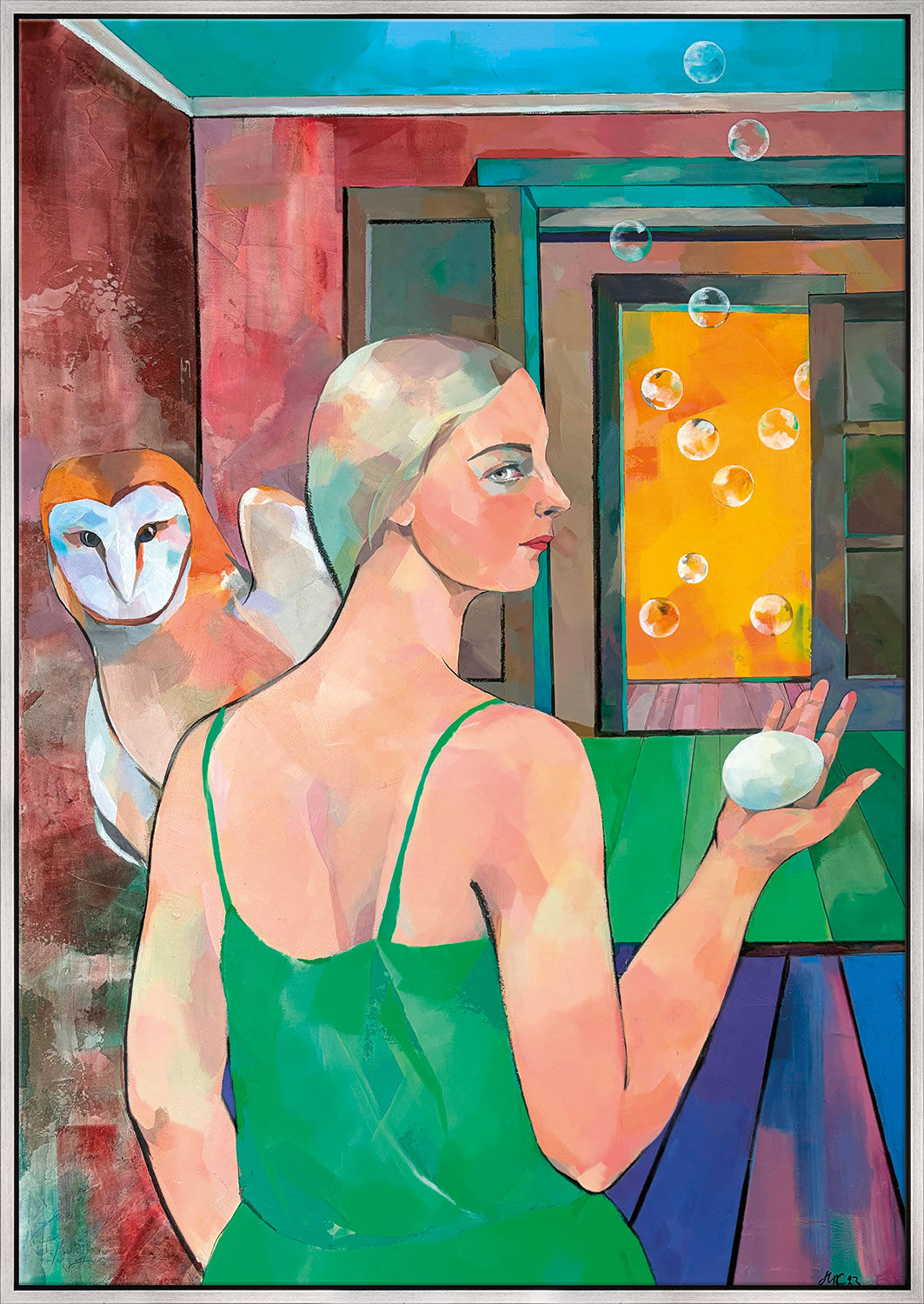 Picture "Childhood" (2023) (Original / Unique piece), framed by Marina Krasnitskaya