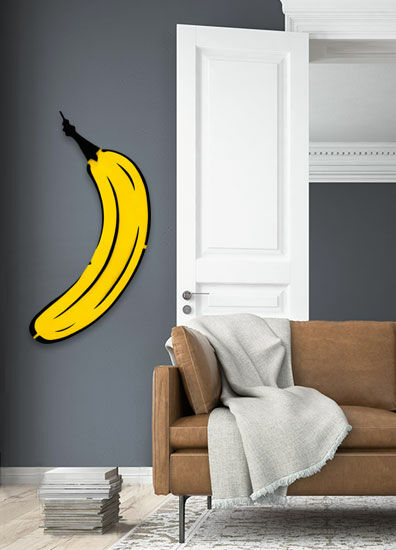 Vægobjekt "Udskåret banan" von Thomas Baumgärtel