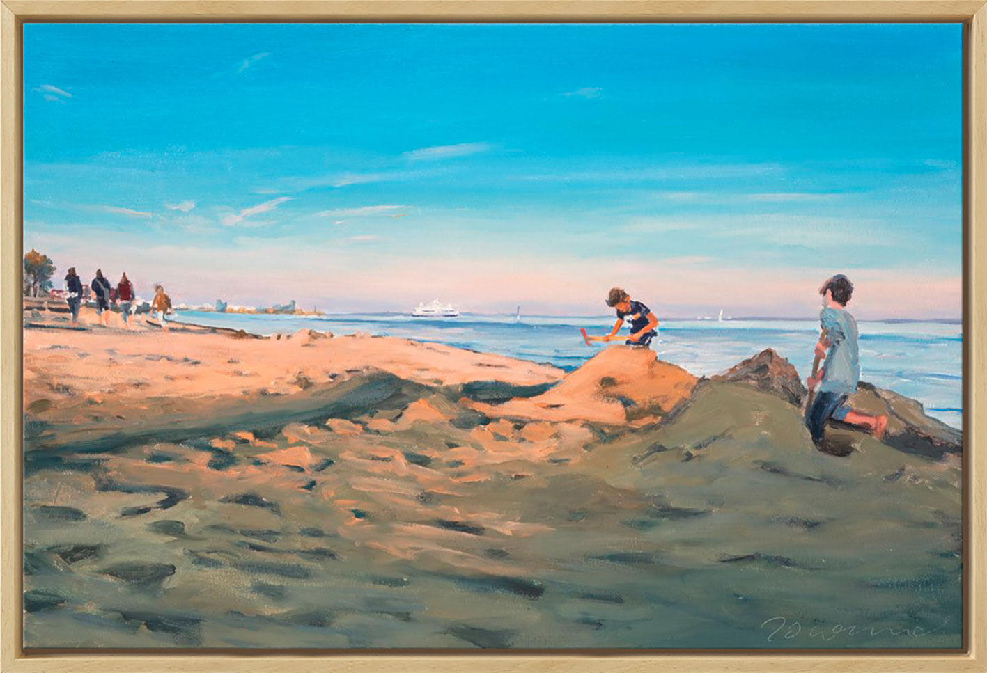 Bild "Buddeln II" (2020) (Original / Unikat), gerahmt von Susanne Wind