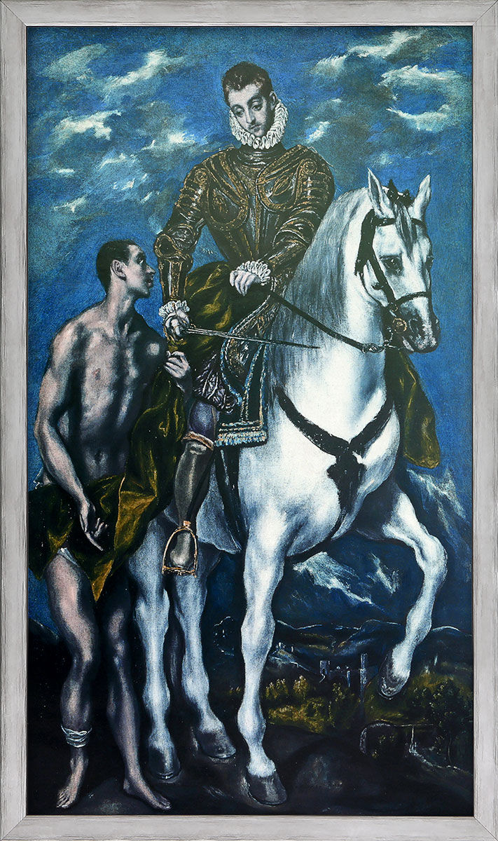 Tableau "Saint Martin et le mendiant" (vers 1597-1599), encadré de El Greco